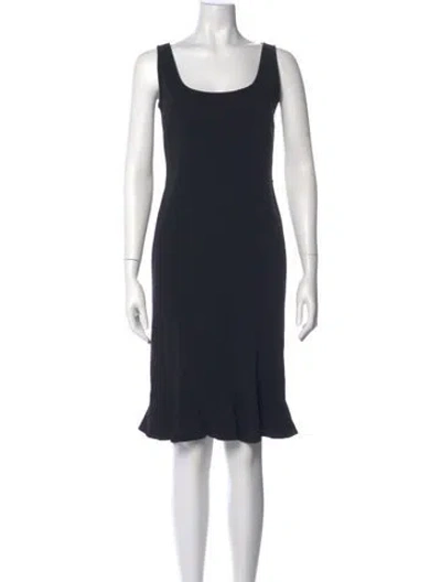 Pre-owned Jil Sander Silk Knee-length Dress In Blue