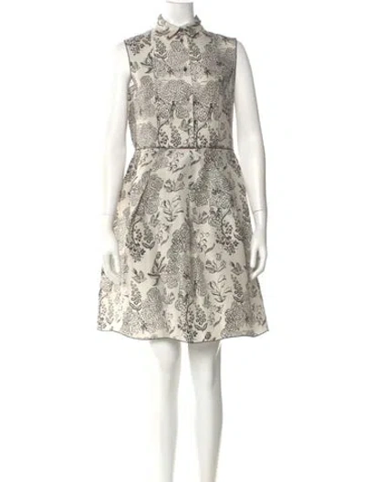 Pre-owned Jil Sander Silk Knee-length Dress In Neutral