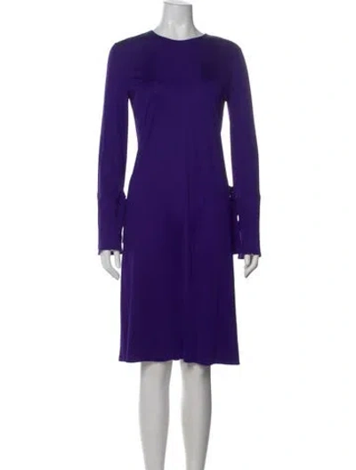 Pre-owned Jil Sander Silk Knee-length Dress In Purple