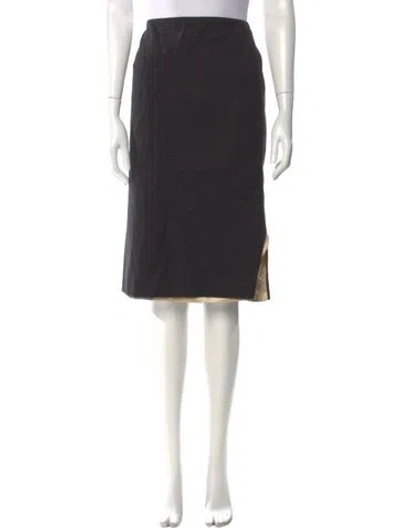 Pre-owned Jil Sander Silk Knee-length Skirt In Black
