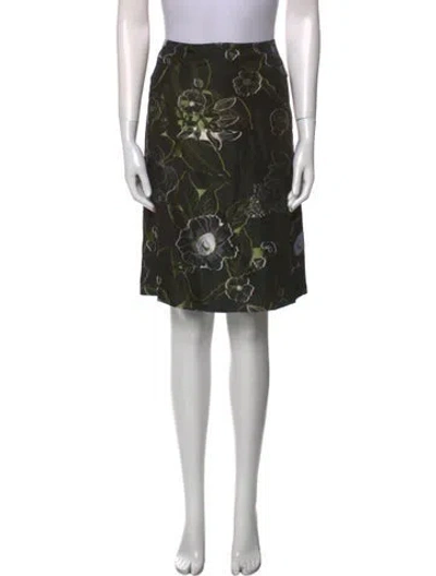 Pre-owned Jil Sander Silk Knee-length Skirt In Black