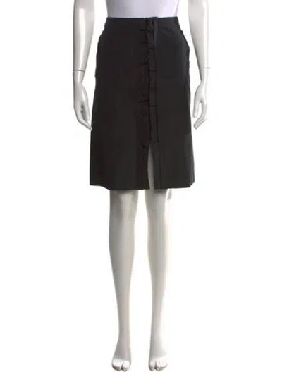 Pre-owned Jil Sander Silk Knee-length Skirt In Black