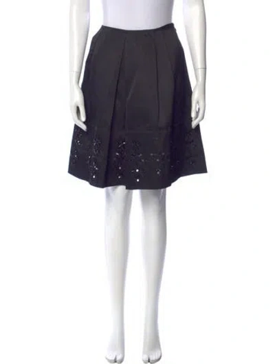 Pre-owned Jil Sander Silk Knee-length Skirt In Blue