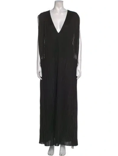 Pre-owned Jil Sander Silk Long Dress In Black