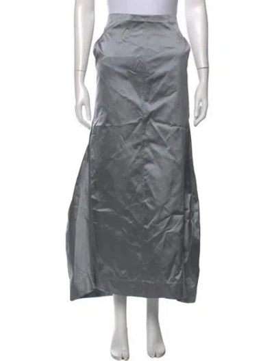Pre-owned Jil Sander Silk Long Skirt In Grey