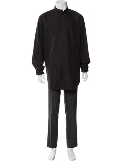 Pre-owned Jil Sander Silk Long Sleeve Shirt In Black