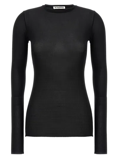 JIL SANDER JIL SANDER SILK MESH TOP