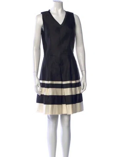 Pre-owned Jil Sander Silk Mini Dress In Black