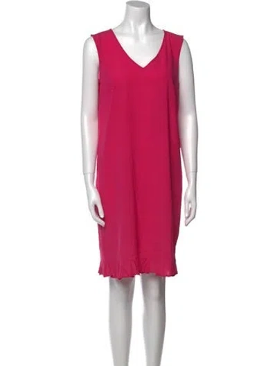 Pre-owned Jil Sander Silk Mini Dress In Pink