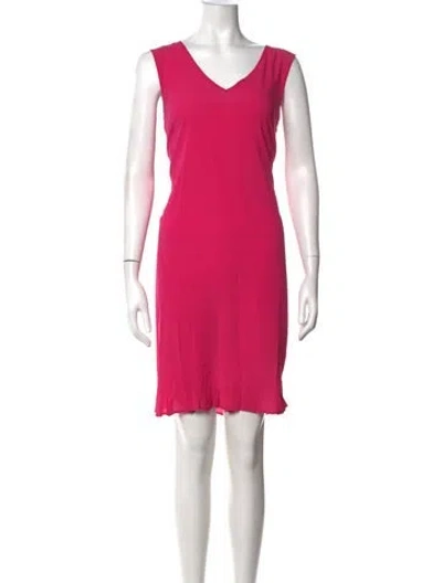 Pre-owned Jil Sander Silk Mini Dress In Pink