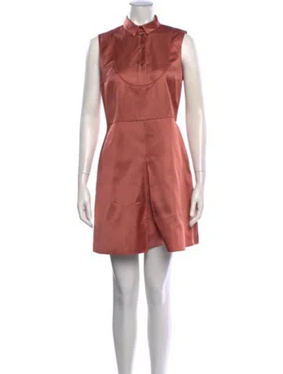 Pre-owned Jil Sander Silk Mini Dress In Pink