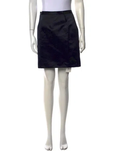 Pre-owned Jil Sander Silk Mini Skirt In Black