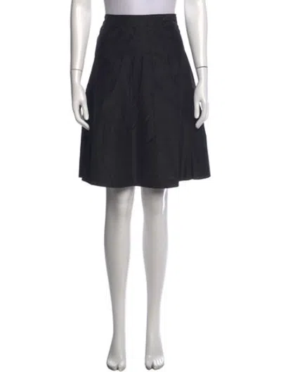 Pre-owned Jil Sander Silk Mini Skirt In Black