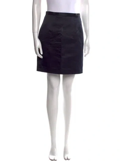 Pre-owned Jil Sander Silk Mini Skirt In Blue
