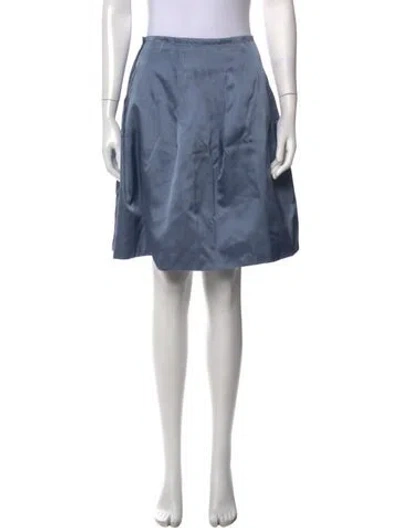 Pre-owned Jil Sander Silk Mini Skirt In Blue