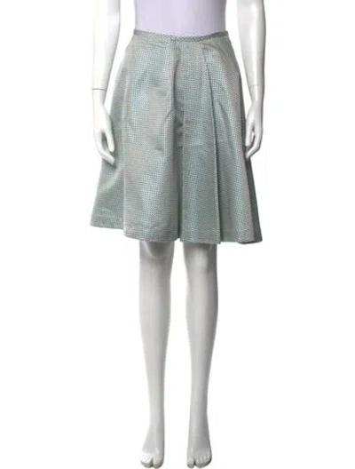 Pre-owned Jil Sander Silk Mini Skirt In Green