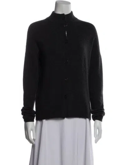Pre-owned Jil Sander Silk Mock Neck Sweater In Black