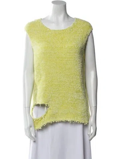 Pre-owned Jil Sander Silk Scoop Neck Sweater In Green