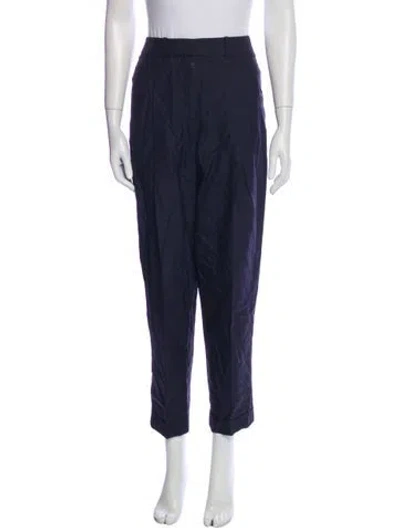 Pre-owned Jil Sander Silk Straight Leg Pants In Black