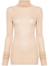 Jil Sander Silk T-shirt In Neutrals