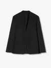 Jil Sander Silk Tailored Blazer In Black