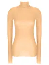 Jil Sander Slim Fit Silk Turtleneck Top In Pink