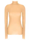 Jil Sander Slim Fit Silk Turtleneck Top In Pink