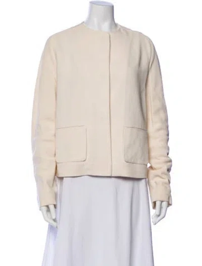 Pre-owned Jil Sander Silk Utility Jacket In Neutral