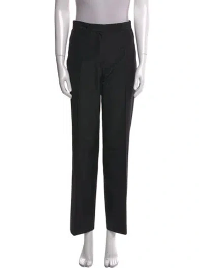 Pre-owned Jil Sander Silk Wide Leg Pants In Black