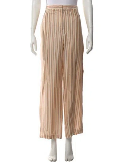 Pre-owned Jil Sander Silk Wide Leg Pants In Neutral