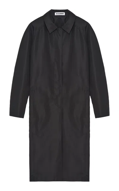 Jil Sander Silk-blend Jacket In Black