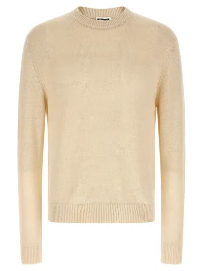 Jil Sander Silk-hemp Blend Sweater In Cream
