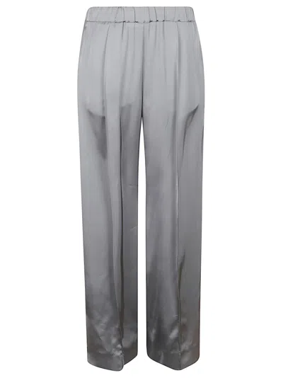 Jil Sander Silky Texture Trousers With Elegant Draping In Gray