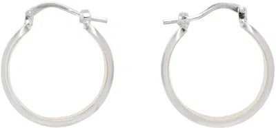 Jil Sander Silver & Gold Hoop Earrings In 049 Silver/gold