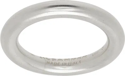 Jil Sander Silver Band Ring In 041 Silver