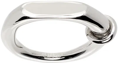 Jil Sander Silver Band Ring In 047 Silver