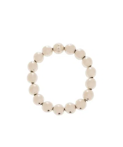 Jil Sander Silver Bead Bracelet In Yellow