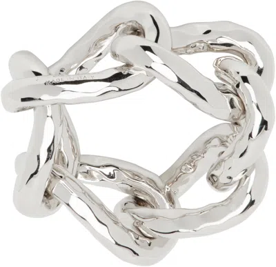 Jil Sander Silver Brass Ring In 042 Silver