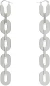 Jil Sander Silver Chain Earrings In 044 Silver