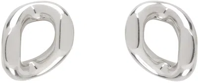 Jil Sander Silver Chain Link Earrings In 044 Silver