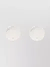 Jil Sander Silver Circular Earrings Polished Finish In White