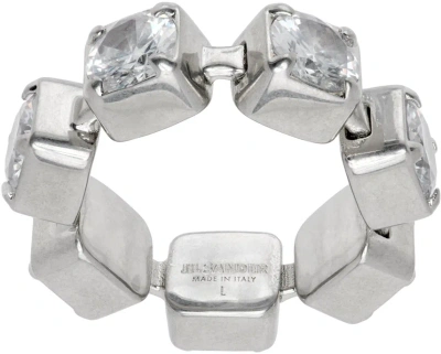 Jil Sander Silver Cup Chain Ring In 043 Silver