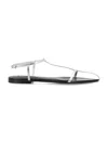 Jil Sander Pointed Open-toe Leather Sandals In Grey