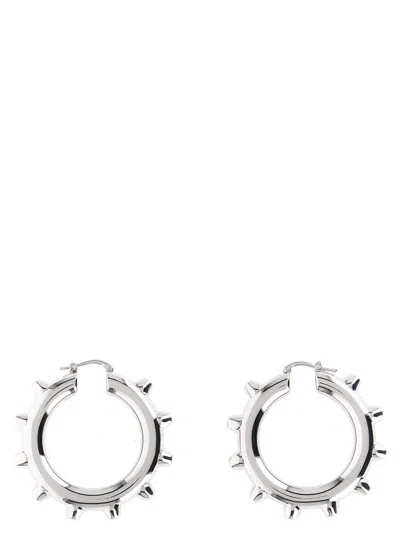 JIL SANDER SILVER HOOP EARRINGS