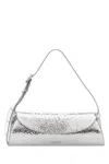 Jil Sander Silver Leather Cannolo Crossbody Bag
