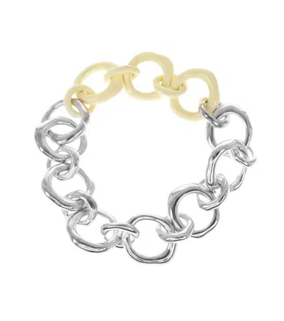 Jil Sander Silver Lightness Chain Bracelet In Metallic