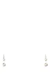 Jil Sander Cone-shaped Polished Metal Stud Earrings In Silver