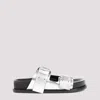 JIL SANDER SILVER MOON LEATHER SANDALS