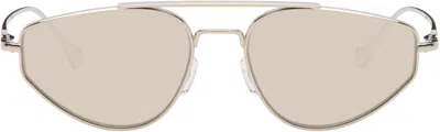 Jil Sander Silver Oliver Peoples 'edition 5' Aviator Sunglasses