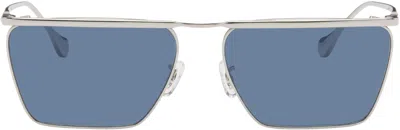 Jil Sander Silver Oliver Peoples Wireframe 'edition 2' Sunglasses In White